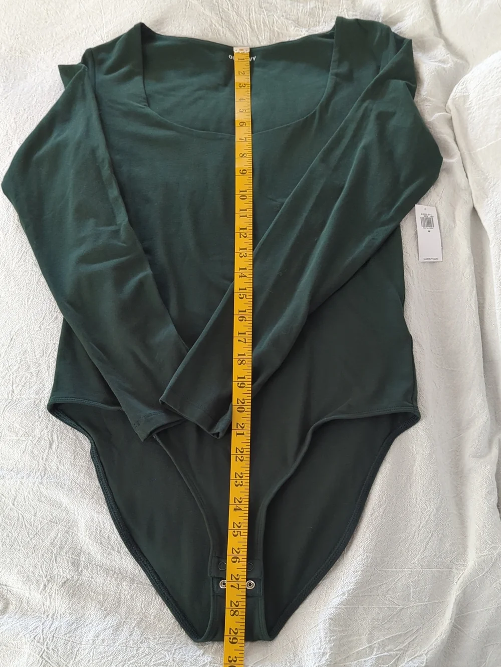 Old Navy NWT Dark Green Scoop Neck Long Sleeve Bodysuit Size Medium
